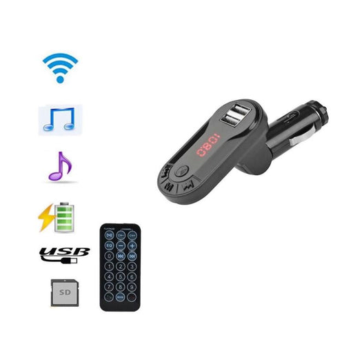 FM Transmitter για τη μετάδοση μουσικής με Bluetooth, USB/SD και φορτιστή - Μαύρο GL-53608 - afasia.gr