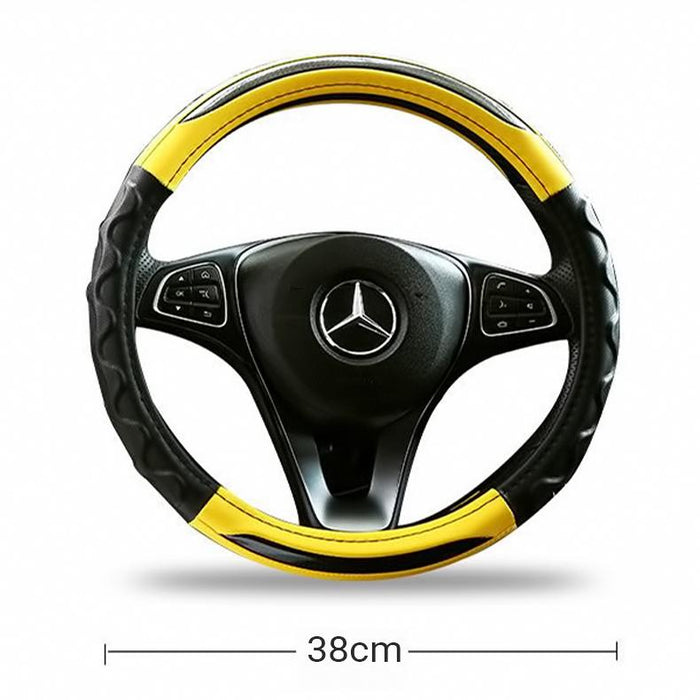 Κάλυμμα τιμονιού PU Φ38cm για το αυτοκίνητο - Κίτρινο GL-53503 - afasia.gr
