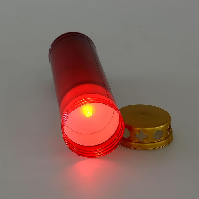 Κερί κοιμητηρίου LED με την εικόνα της Παναγίας - 17cm GL-52057 - afasia.gr
