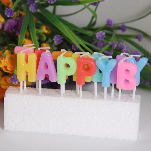 Κεράκια γενεθλίων "Happy birthday" με βάση GL-52145 - afasia.gr