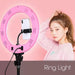 Ring Light Led με θήκη για κινητό για επαγγελματική φωτογράφιση και μακιγιάζ - Ροζ GL-54528 - afasia.gr