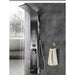 Πλήρης Στήλη υδρομασάζ τοίχου 150cm με τηλέφωνο ντους σε μαύρο ματ χρώμα  GlobalExpress GL-55624 - afasia.gr