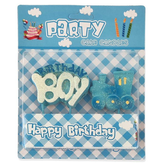 Κεράκια Γενεθλίων με γκλίτερ Birthday Boy Γλυφιτζούρι GL-52260 - afasia.gr