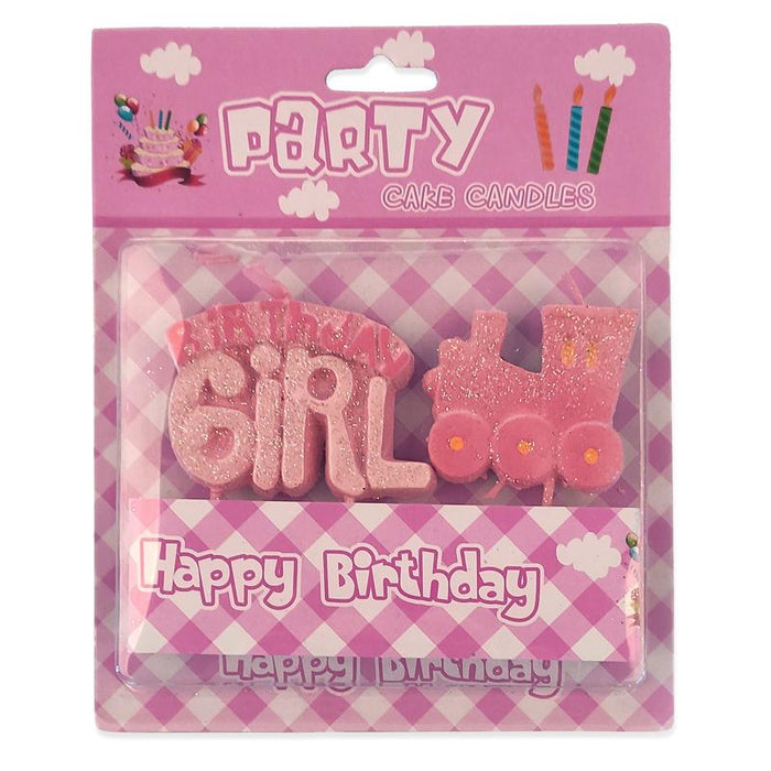 Κεράκια Γενεθλίων με γκλίτερ Birthday Girl Γλυφιτζούρι GL-52259 - afasia.gr