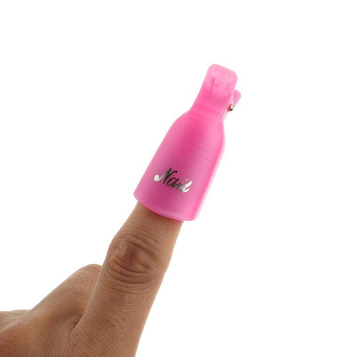 Σετ 10 κλιπς για αφαίρεση βερνικιών και τεχνητών νυχιών - Ροζ GL-51759 - afasia.gr